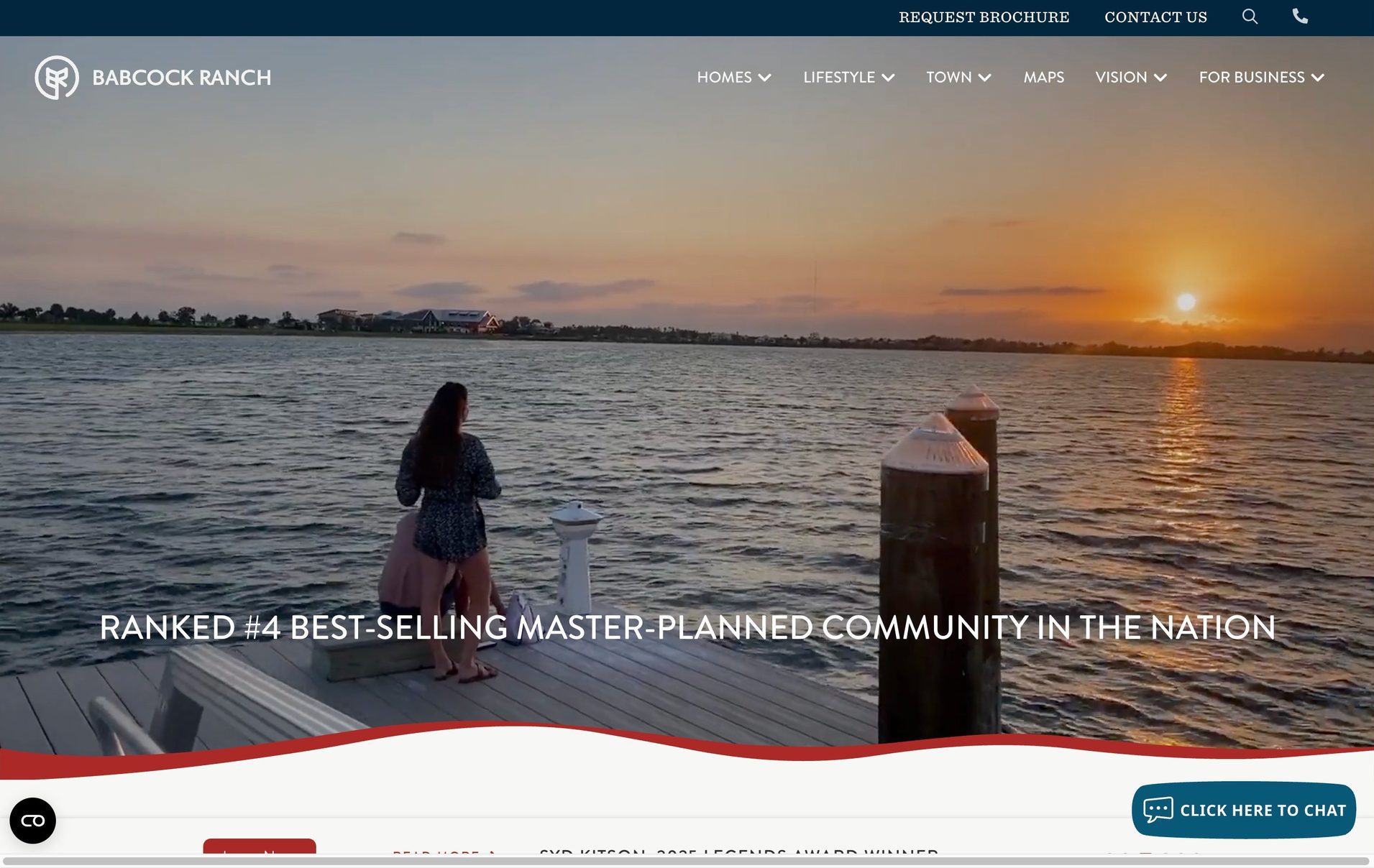 Babcock Ranch website on desktop