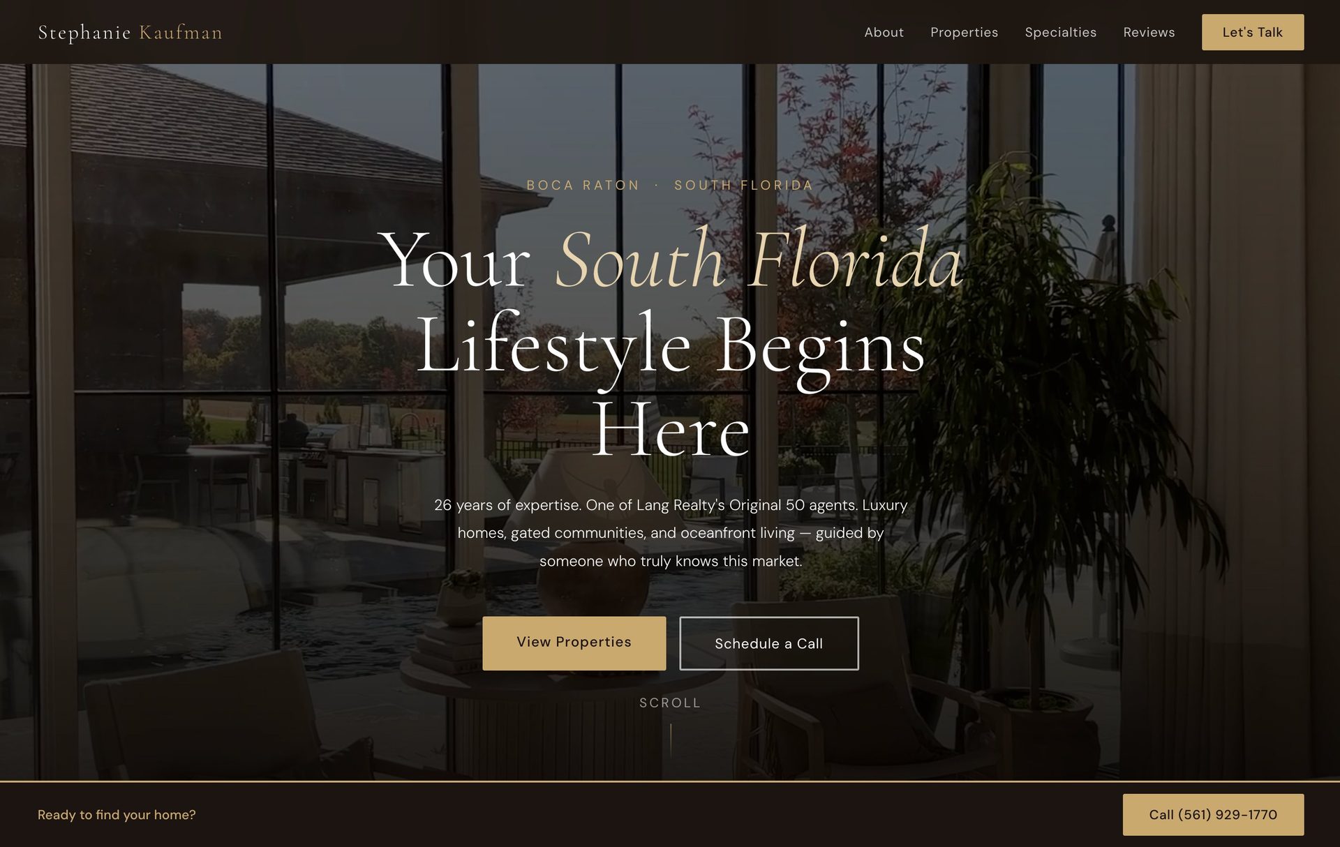 Stephanie Kaufman website on desktop